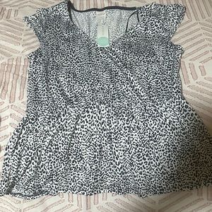 Kaileigh peplum animal print too